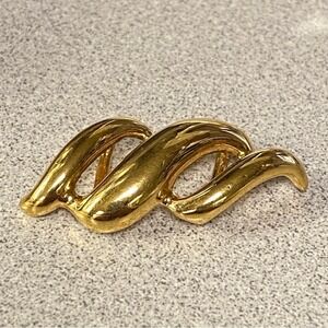 Premier Design Pendant X Gold Tone Slide Omega Bold Statement Minimalist